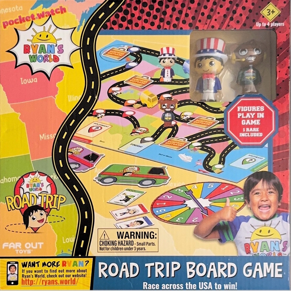 NEW and Rare Ryan’s World Road Trip Board Game